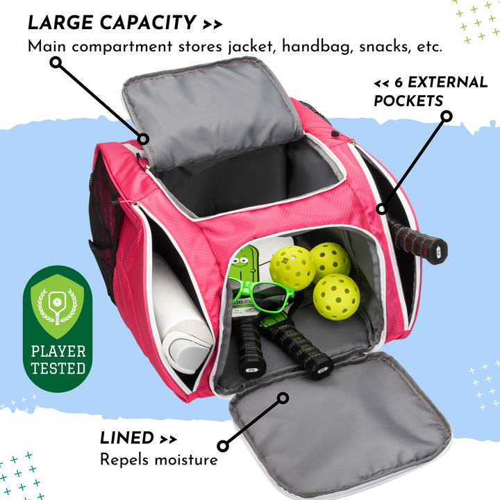 Pickleback Pickleball Backpack Bag with Shoe Compartment